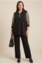 Leopard Patterned Zipper Collar Oversized Sweatshirt Black - 4