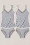 2-Piece Women's Lace Rope Strap Cotton Athlete Panties Underwear Set Blue