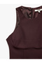 A-Line Crew Neck Asymmetrical Draped Mini Dress - 3