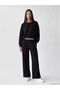 Two Mt Shop Quality Lcw Everyday Black Diving Fabric Plain Standard & Regular Women's Sweatpants