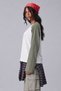 Women's Oversize Contrast Sleeve Raglan Crew Neck Drop Shoulder T-Shirt - 2