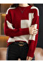 Women's Long Sleeve Crew Neck Knitwear Blouse - 2