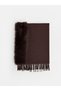 Alita City Lcw Modest Brown Voile Plain Women's Shawl with a Difference - 2