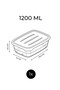 Set of 4 Rectangular Storage Containers (0.30Ml-0.60Ml-1.2L-2L) Freezer Compatible - 5