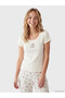 Esvab • Modern & Distinctive U Roba Collar Embroidered Pajama Set - 3