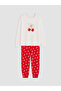Alita City with a Difference, Lcw Dream Red Combed Cotton Printed Long Sleeve Women's Pajama Set