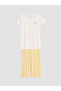 Two Mt Shop Quality Lcw Dream Yellow Combed Cotton Printed Short Sleeve Women's Pajama Set - 5