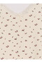 Alita City with a Difference, Lcw Dream Ecru Floral Strap Women's Shorts Pajama Set - 3
