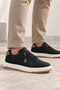 Black Daily Sneaker Lace-Up Sports Shoes Thick Sole Casual