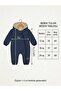 Baby Cosmonaut Zippered Hat Coat - Astronaut Overalls Navy Blue - 3