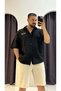 Chest and Back Embroidery Detailed Short-Sleeved Shirt - 4
