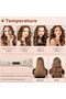 مكواة تجعيد الشعر الأوتوماتيكية، سريعة التسخين مع دوران ثنائي الاتجاه، مكواة سيراميك محمولة بأربع أذرع. - 5