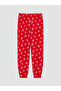 Alita City with a Difference, Lcw Dream Red Combed Cotton Printed Long Sleeve Women's Pajama Set - 4