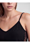Alita City with a Difference, Lcw Dream Black Combed Cotton Plain Strap Women's Pajama Set - 3