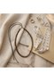 Gold Color Hematite Natural Stone Necklace and Polka Dot Scarf Set Adjustable Special Design Women's Necklace