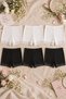 6-Piece Women's Lace Cotton Combed Cotton Camisole Boxer Shorts Panties White-Black