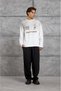 Beyaz GREATNESS BASKI OVERSIZE SWEATSHIRT - 3