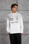 Beyaz GREATNESS BASKI OVERSIZE SWEATSHIRT - 6