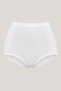 2-Pack Women's Extra High Waist Gathering Cotton Modal Panties White-Nude - 4