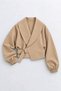 Women's Shawl Collar Metal Buckle Wide Sleeve Oversize Jacket - 5