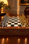 Premium Handmade Chess Set, Black and White, Gold - Silver Metal Pieces, Wooden Chess, Gift, Chess Set 33 × 33 × 7 cm - 5
