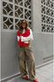Women's Green Camouflage Patterned Cargo Pants - 4