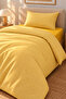 100% Cotton 160 Tc (63 Thread) Single Duvet Cover Set Yellow - 3