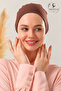 Women's Hijab Seamless Combed Cotton Bonnet Non-Slip Cotton Bonnet Brown - 4