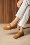 Mandy Women's Genuine Leather Comfort Sole Buckle Perforated Ballerinas - 7