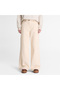 Corduroy Wide-Leg Women's White Trousers