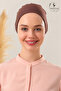 Women's Hijab Seamless Combed Cotton Bonnet Non-Slip Cotton Bonnet Brown - 2