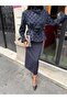 Imported Trench Coat Torino Fabric Polka Dot Pattern Belt Included Belt Detail Lined Design Suit - 2