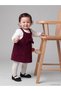 Esvab • Modern & Distinctive Bowknot Baby Girl Velvet Salopet Dress and T-Shirt