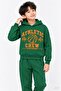 Boys' Hooded Basketball Printed Winter Tracksuit Set - 3