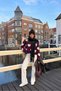 Burgundy Oversized Sweater with Heart Detail - 2