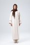 Women's Ferace Hicaz Ecru with Piping, Buttons and Pockets