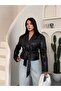 Trend Crop Leather Jacket Coat