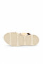 Cream Leather Women's Flat Sandals - 5
