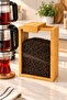 Bamboo Storage Container – Container for Legumes, Coffee, Tea, and Dry Foods with Transparent Window and Sliding Lid - 3