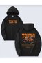 Unisex Tokyo Car Back Printed Hooded Oversize Hoodie Sweatshirt - 2