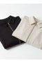Rmz Gi̇yi̇m Farkiyla Shirt Roba Collar Soft Touch Women's Jacket - 3