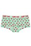 Lip Patterned Women's Boxer – Mint Green Red Kiss Patterned Underwear