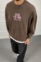 Boxy Fit Printed Oversized Sweatshirt |   Stk2116-Sweatshirt - 4