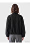 Alita City Lcw Modest Black Double-Breasted Collar Oversize Women's Raincoat with a Difference - 4
