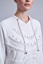 Women's Ruffle Striped Stone Detailed Tunic 10819Tun - 2