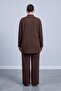Women's Plus Size Zipper Pocket Jacket Pants Set 19297 - 3