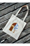 Canvas Tote Shoulder Bag Women's Daily Handbag Suitable for A4 Size Handmade Natural Fabric Large Tote Bag - 2