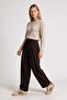 Pleated Polyviscon Trousers Lby0104 Brown - 4