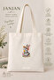 Canvas Tote Shoulder Bag Women's Daily Handbag Suitable for A4 Size Handmade Natural Fabric Large Tote Bag