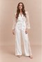 Silky Satin Lace Detailed Long 2-Piece Pajama Set